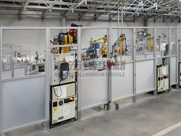 柔性屏生產(chǎn)線(xiàn)工業(yè)鋁型材圍欄